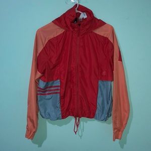 Hooded Adidas Color-blocked Windbreaker